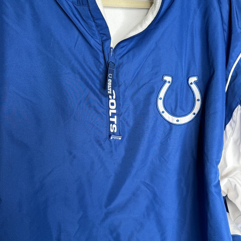 Indianapolis Colts NFL Reversible Pullover Jacket 2XL Blue White - Picture 3 of 6